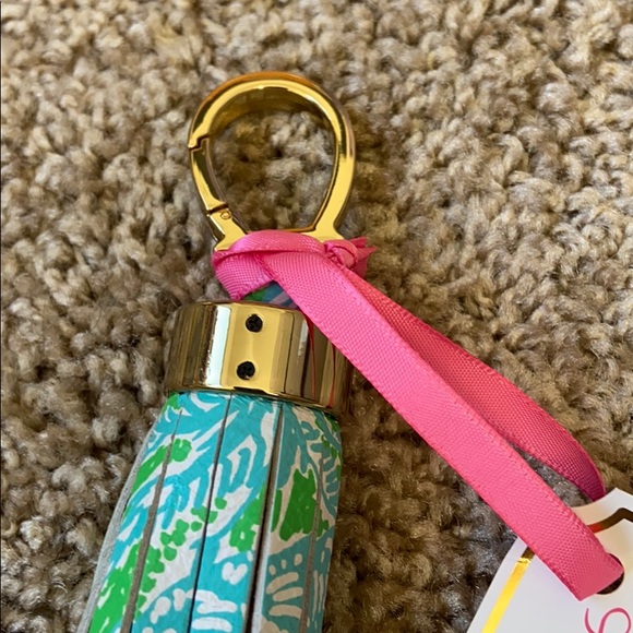 Lilly Pulitzer tassel keychain home slice NWT - Picture 2 of 5
